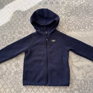 LL Bean Blue Fleece Jacket Sweater Size 3T